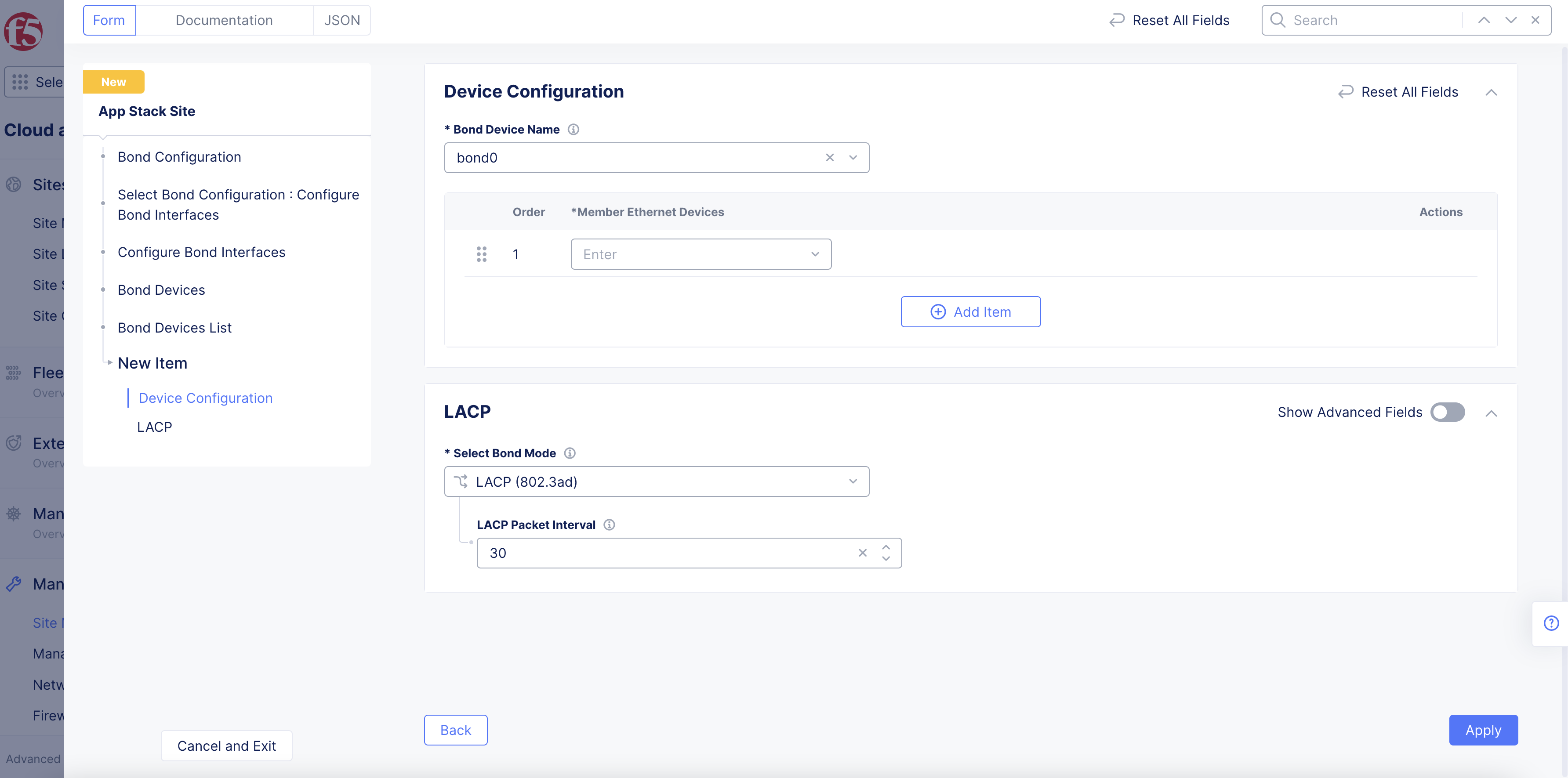 Figure: Bond Devices List