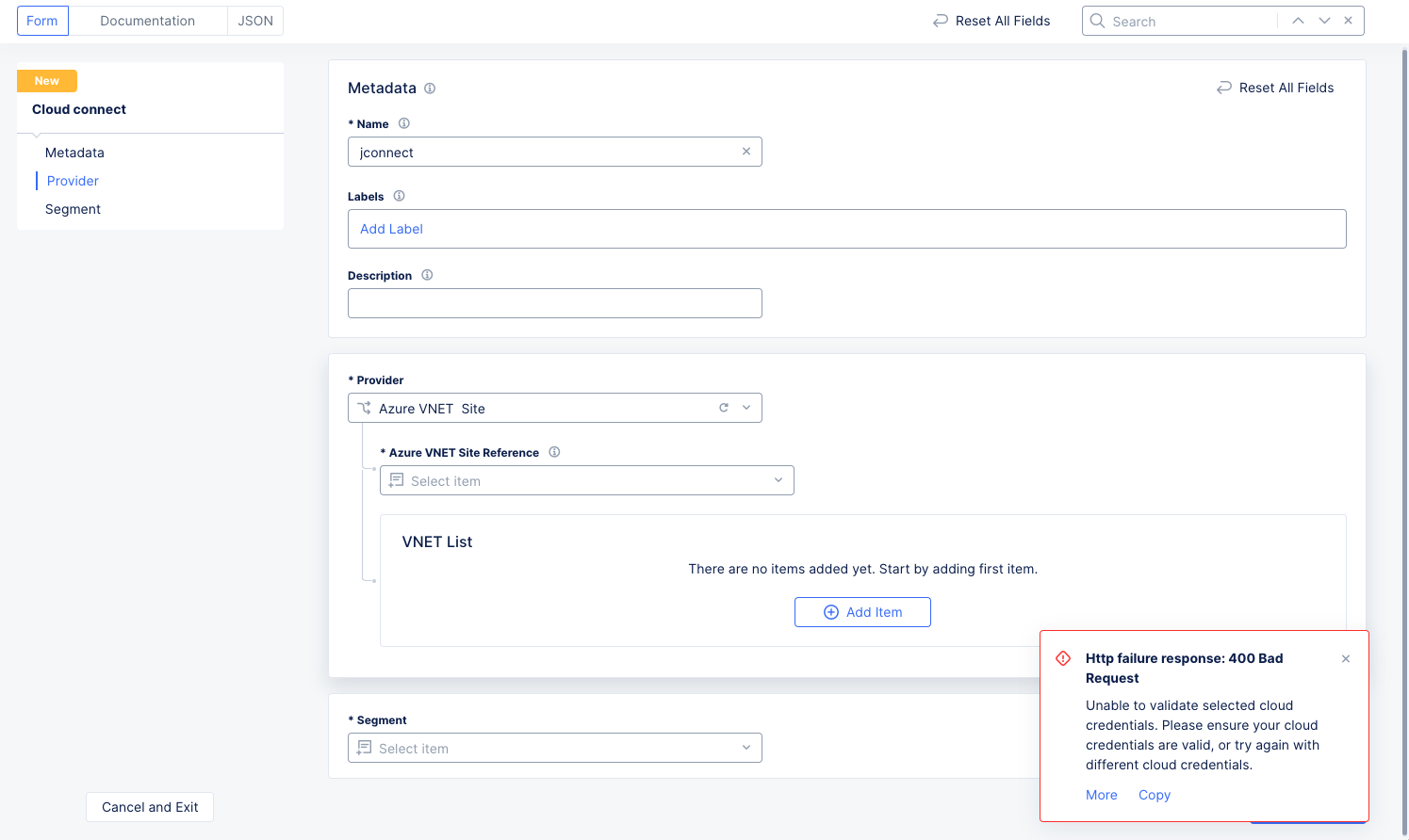 Figure: New VNET Cloud Connect