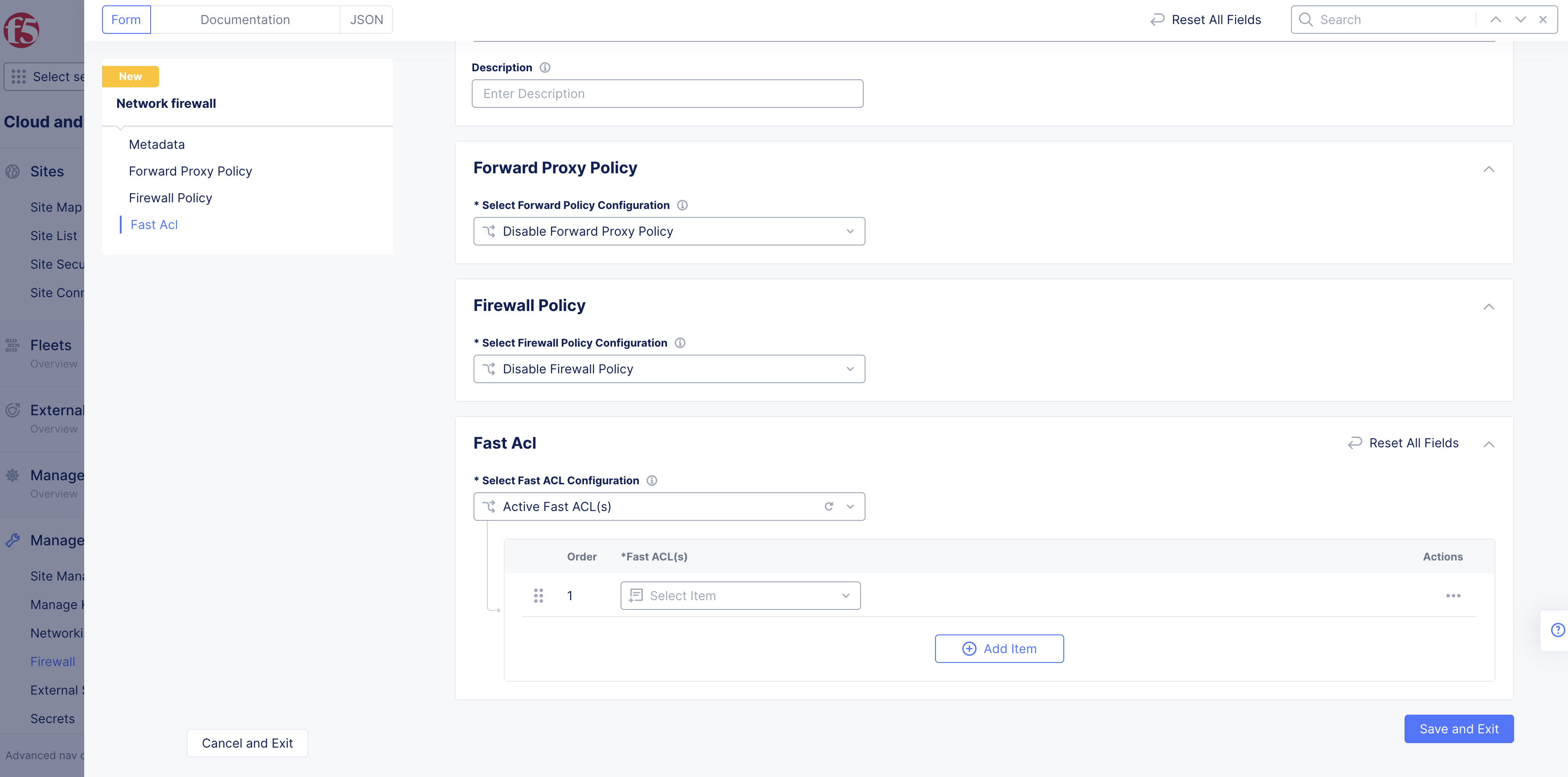 Figure: Select Fast ACL