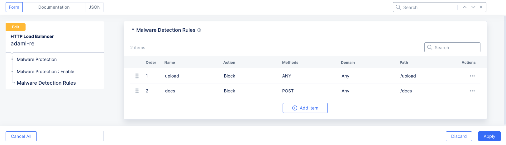 Figure: Malware Detection Rules