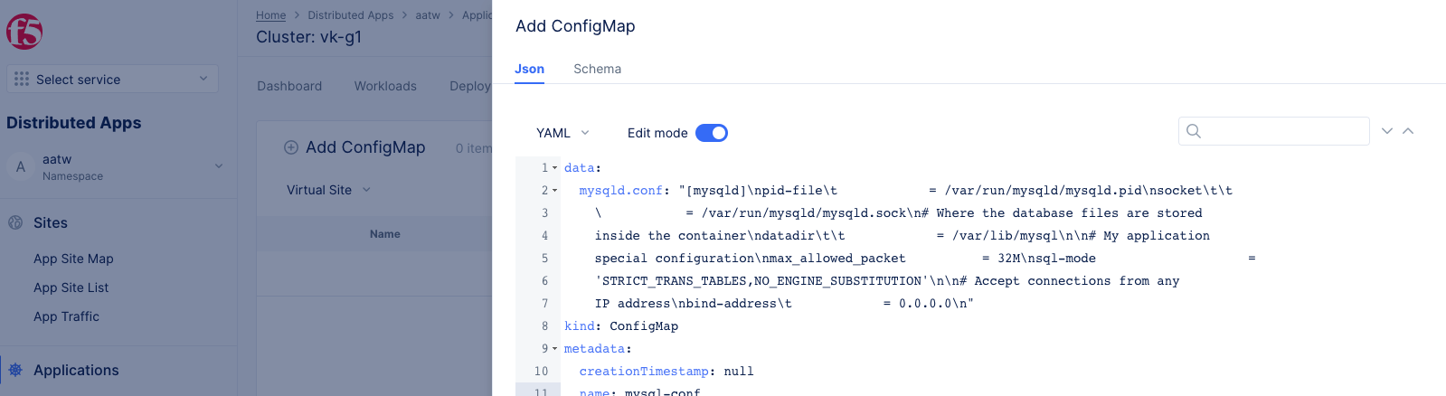 Figure: vK8s ConfigMaps
