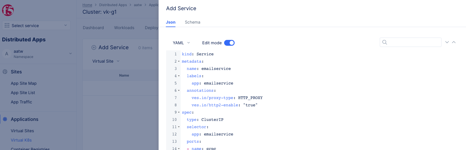 Figure: vK8s Services