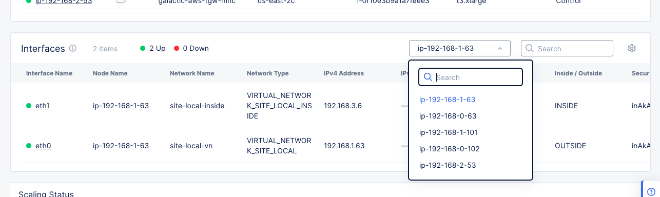 Figure: Site Infrastructure Nodes and Interfaces